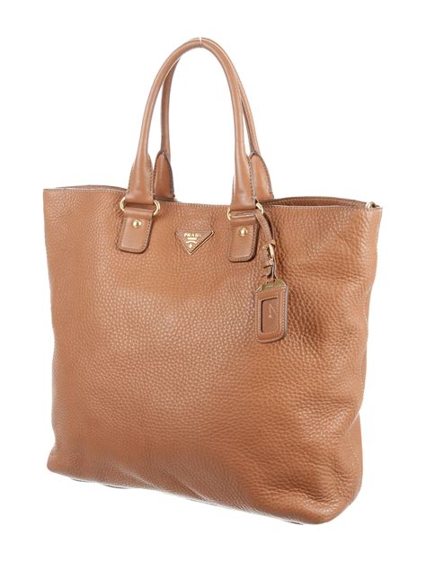 prada vitello daino leather shopping tote bag|Prada vitello daino shopper tote.